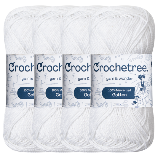 Crochetree Cannoli Cream mercerized cotton yarn pack