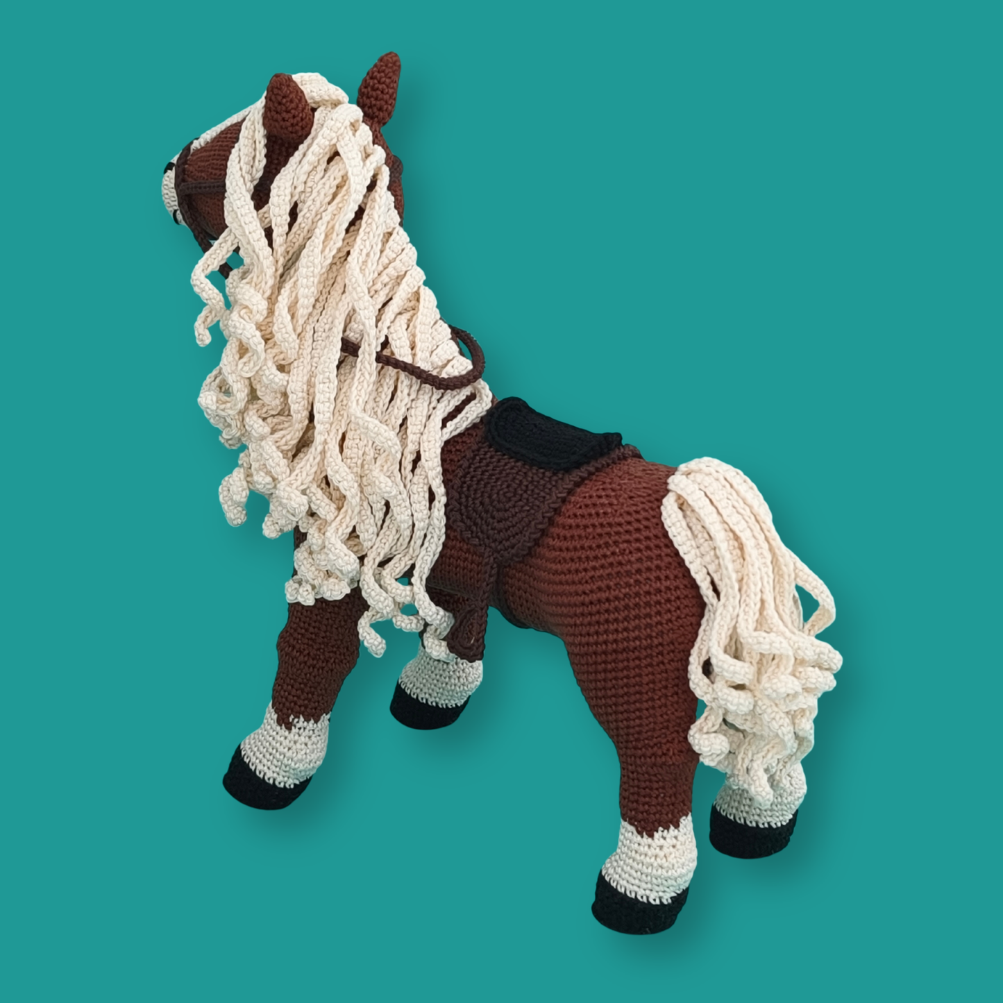 Pony crochet doll front view - handmade amigurumi pattern
