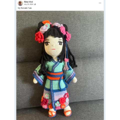 A Crochetree doll made by a customer