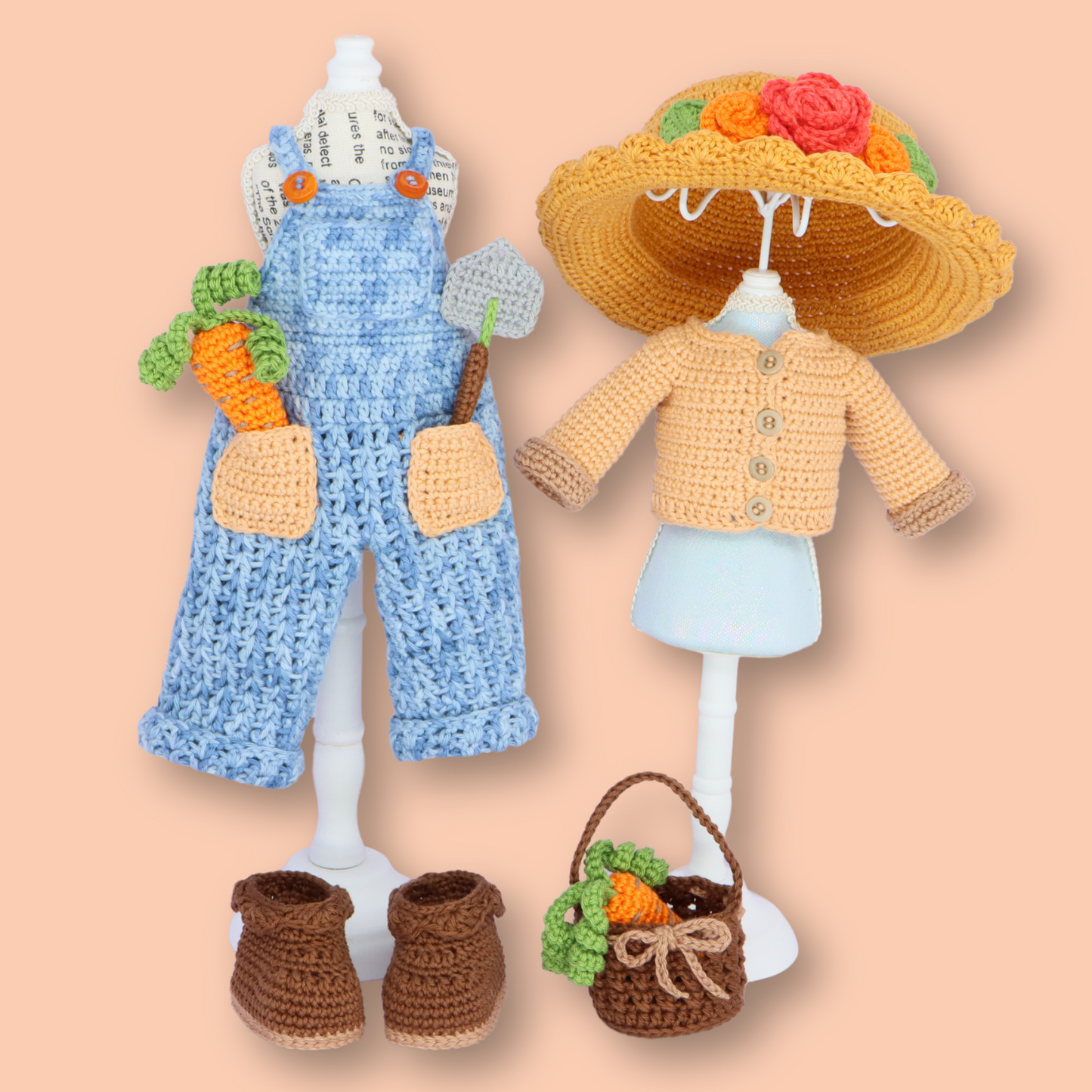 Granny Gardening Outfit Pattern - crochet outfit PDF pattern by Crochetree