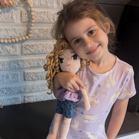 A Crochetree doll made by a customer