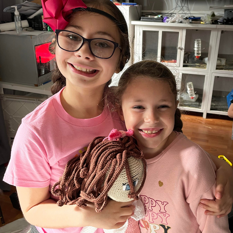 A Crochetree doll made by a customer