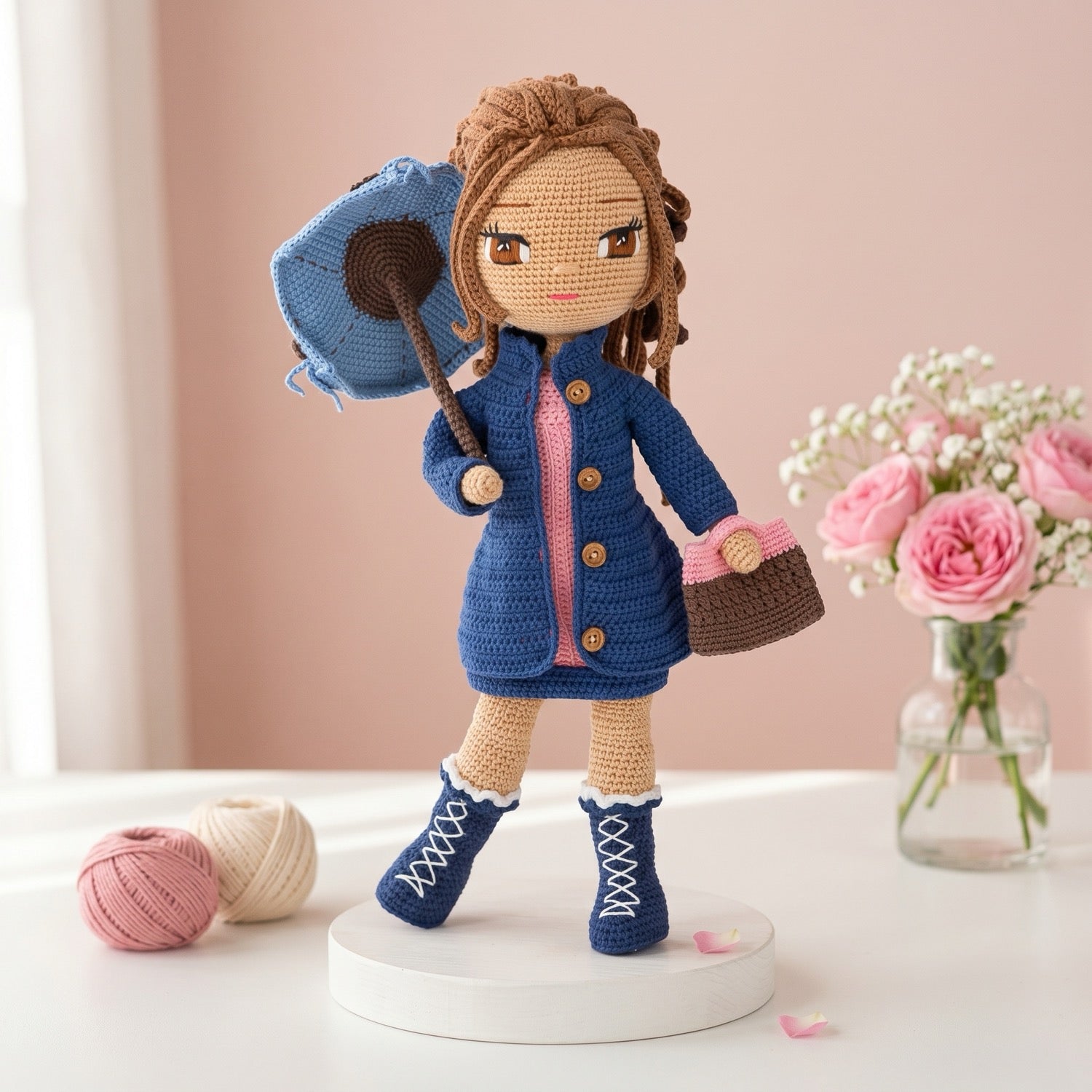 Valentina in Pink Crochet Doll Pattern PDF — Crochetree