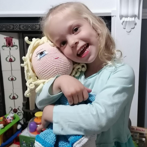 A Crochetree doll made by a customer