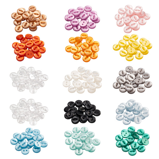 Crochetree Button Box – 300 Buttons, 10 mm, 14 Colors