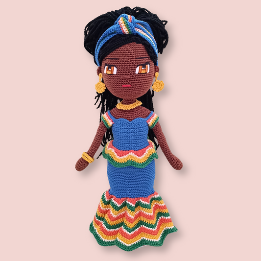Zuri Doll Pattern - amigurumi PDF with step-by-step photos