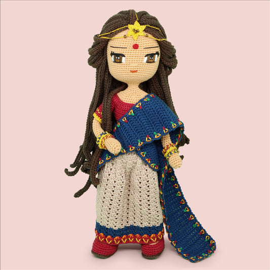 Akshaya Doll Pattern - amigurumi PDF with step-by-step photos