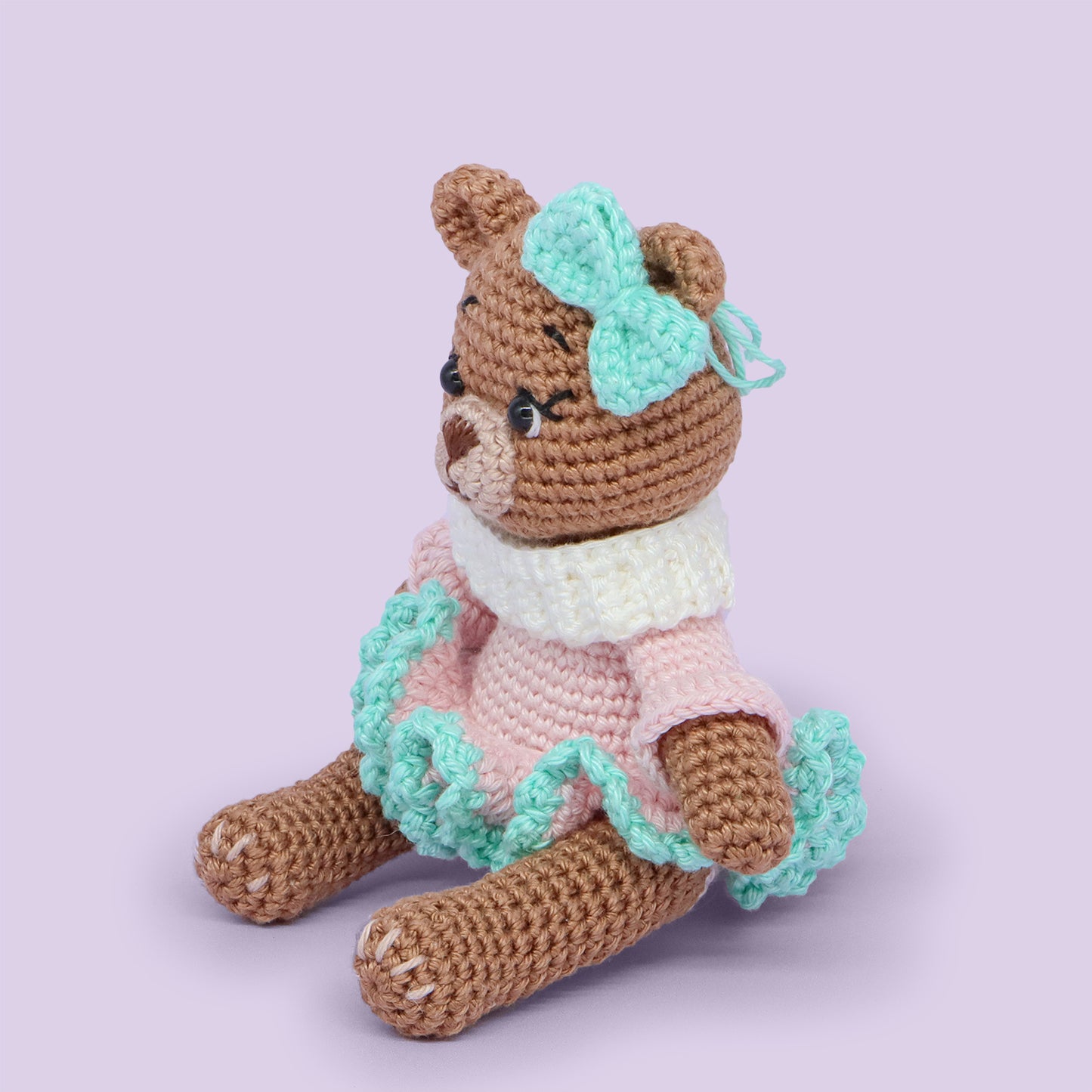 Bear Princess Outfit crochet doll - PDF pattern photo 5