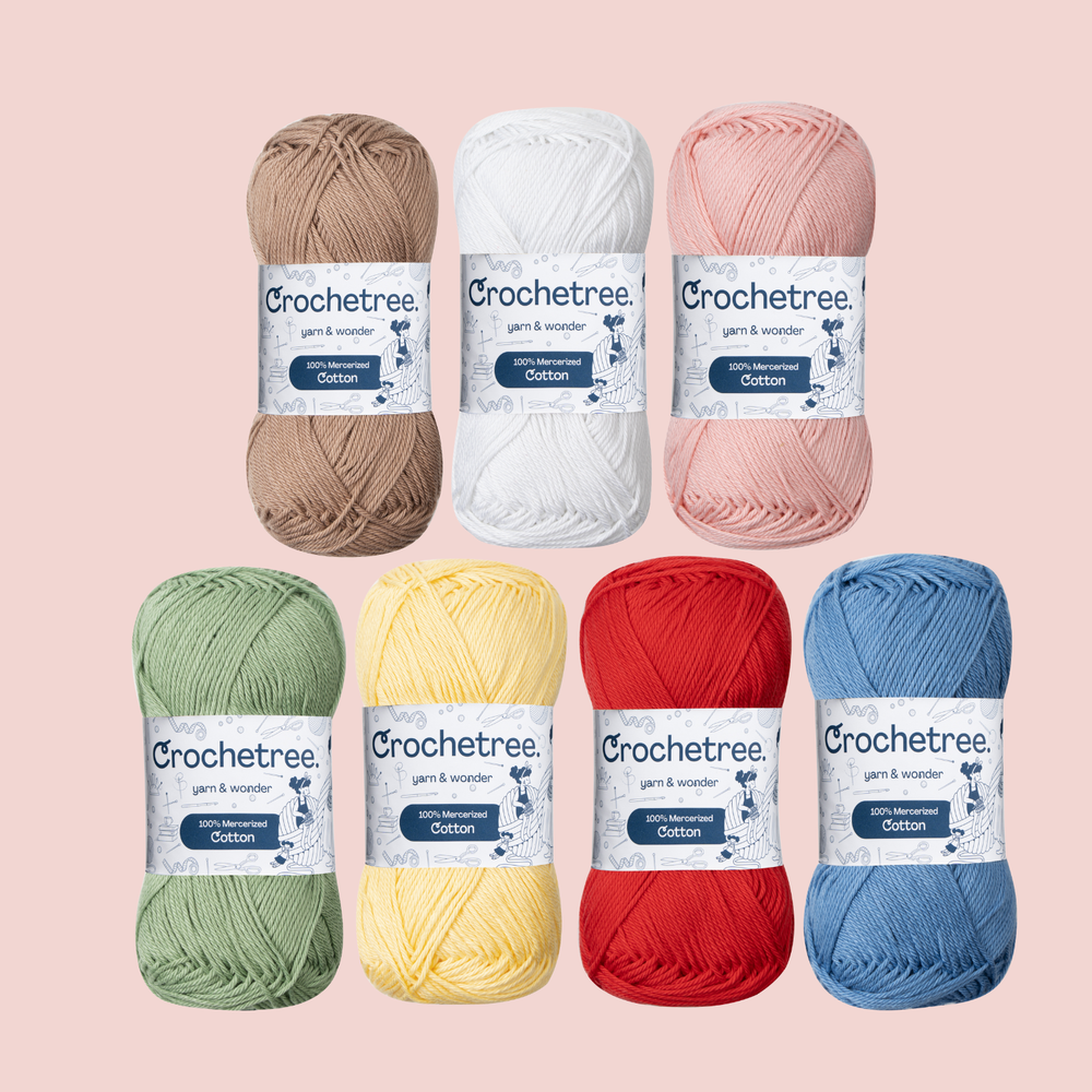 Benny Yarn Set - mercerized cotton yarn bundle by Crochetree