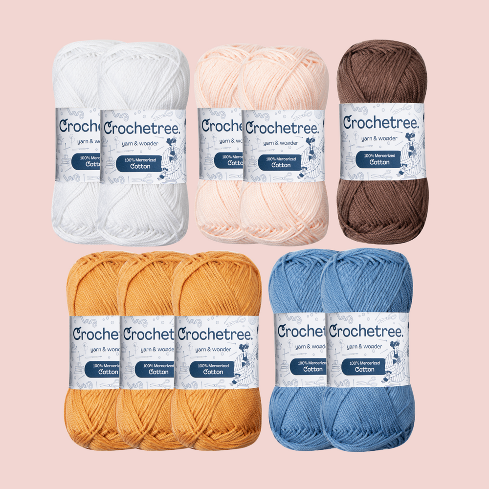 Brenda Yarn Set - mercerized cotton yarn bundle by Crochetree