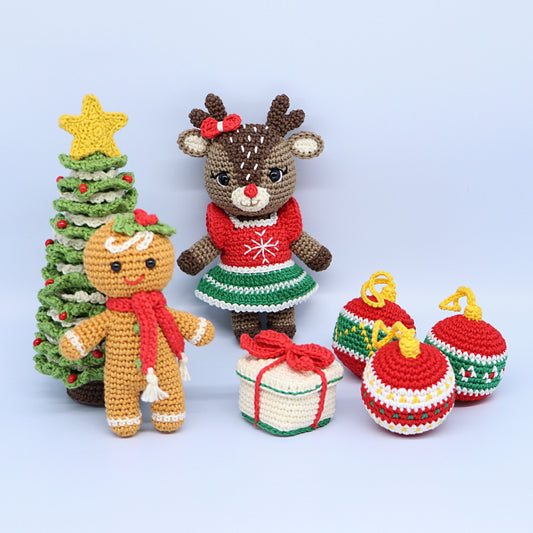 Christmas Accessories Pattern - amigurumi crochet pattern bundle PDF cover by Crochetree