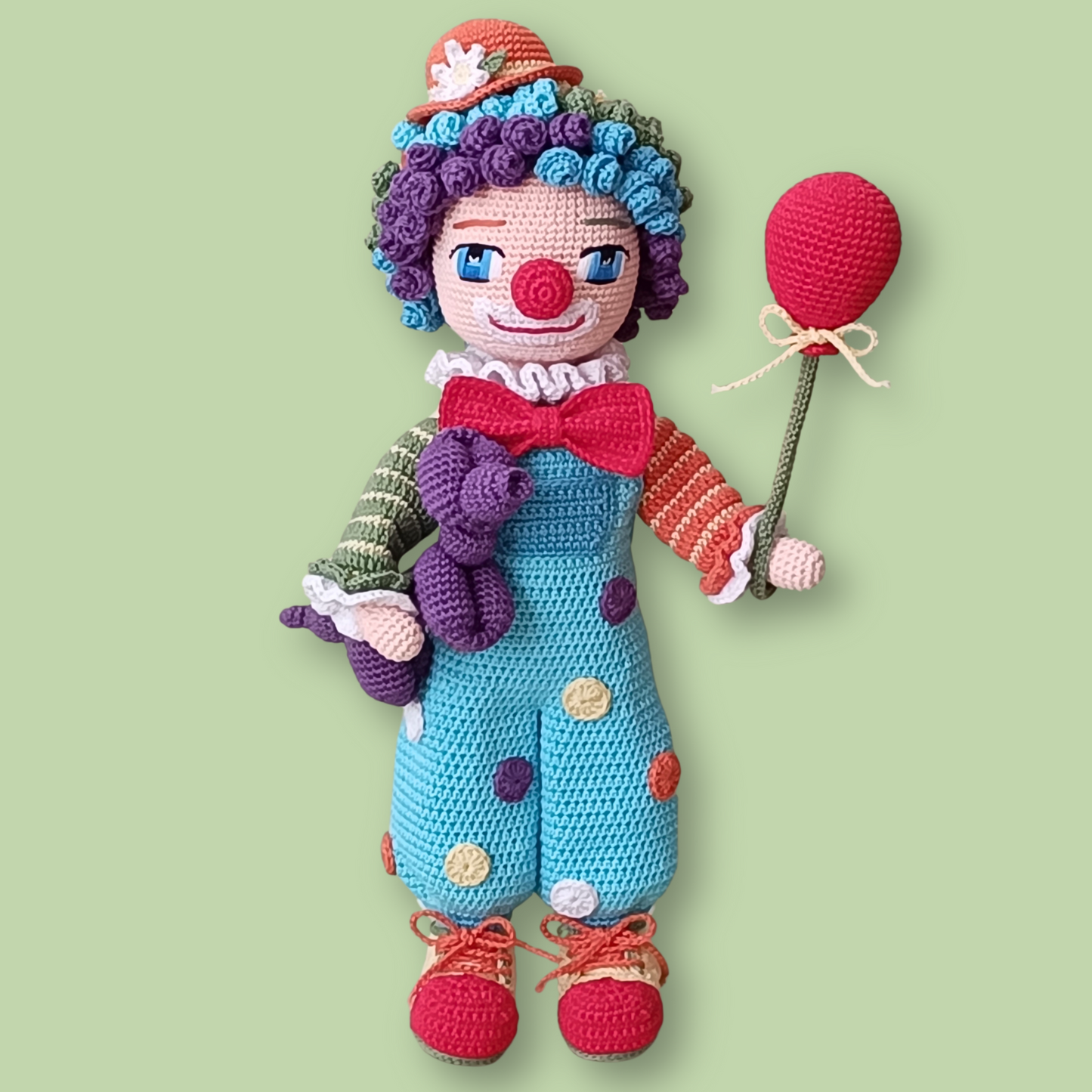 Claude the Clown Yarn Set yarn set colors - 100% mercerized cotton by Crochetree