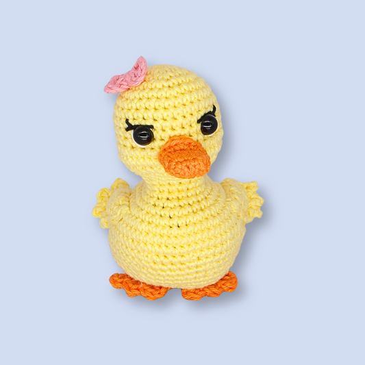 Debbie the Duck Crochet Pattern - amigurumi crochet pattern PDF cover by Crochetree