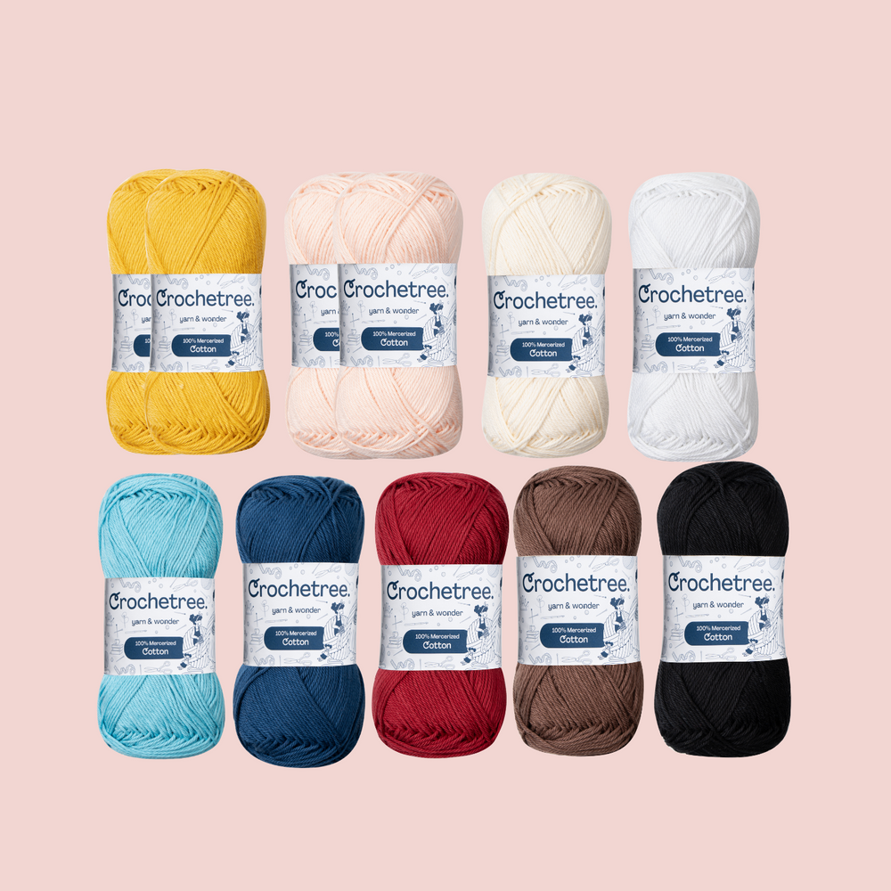 Dominic Yarn Set - mercerized cotton yarn bundle by Crochetree