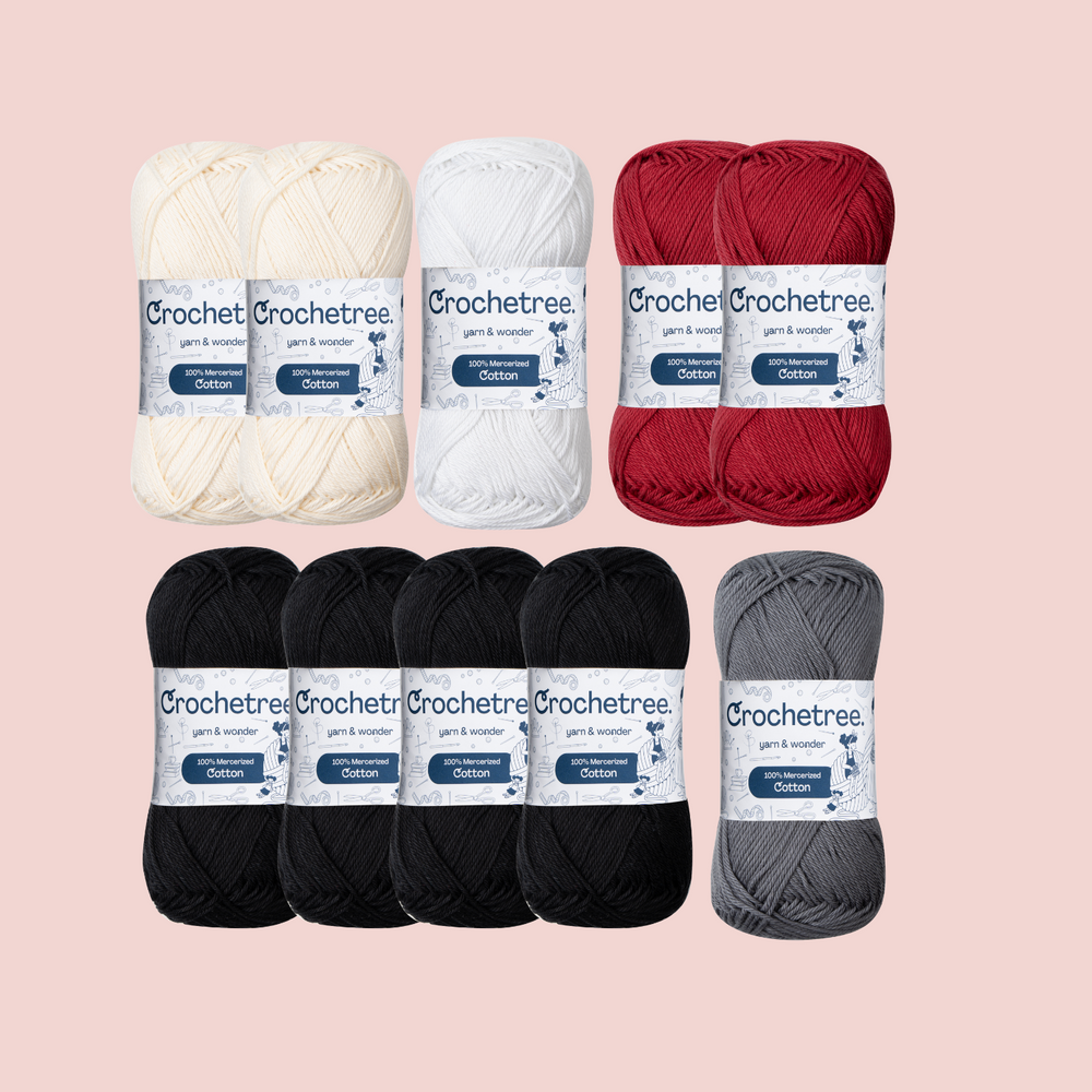 Count Drake Yarn Set - mercerized cotton yarn bundle by Crochetree