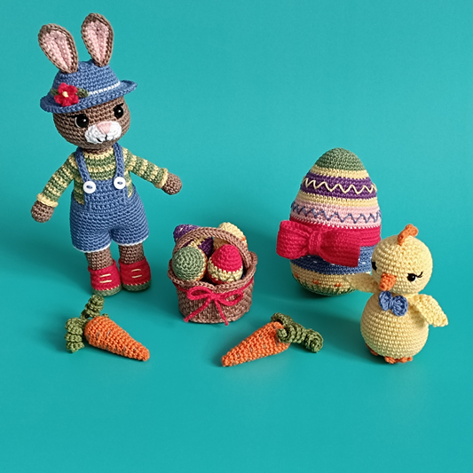 Easter Set Pattern - amigurumi crochet pattern bundle PDF cover by Crochetree