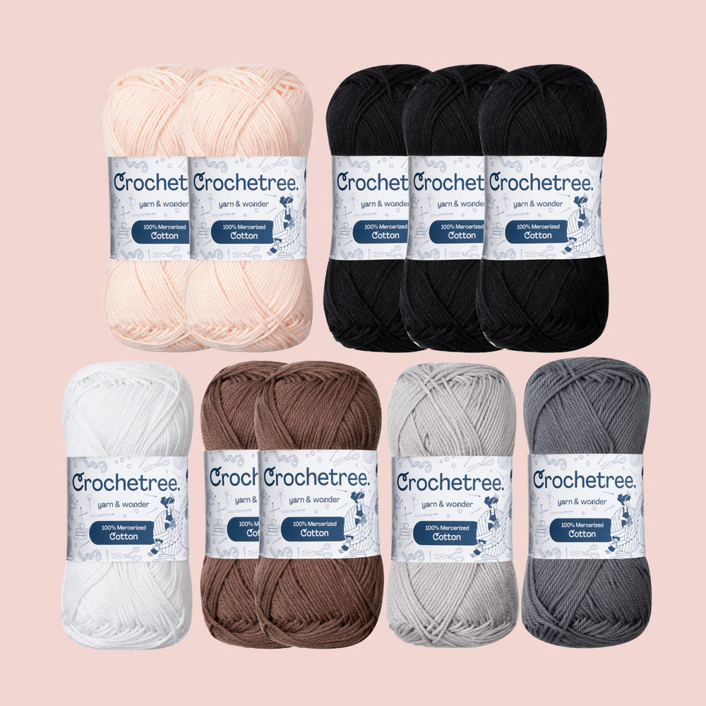 Ethan Yarn Set - mercerized cotton yarn bundle by Crochetree
