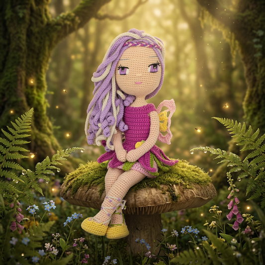 Fairy Freya Doll Pattern - amigurumi PDF with step-by-step photos