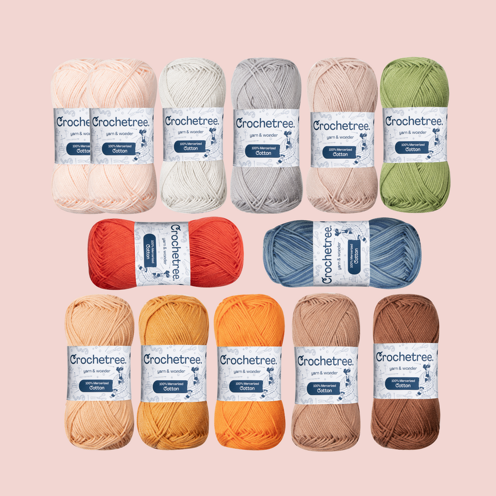 Granny Gardening Yarn Set - mercerized cotton yarn bundle by Crochetree