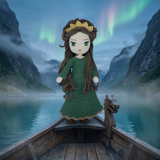 Princess Genevieve Doll Pattern - amigurumi PDF with step-by-step photos