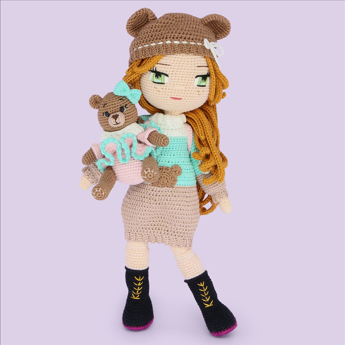 Bear Princess crochet doll - PDF pattern photo 5
