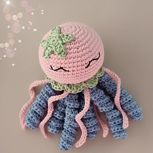 Jullie The Jellyfish Crochet Pattern - amigurumi crochet pattern PDF cover by Crochetree