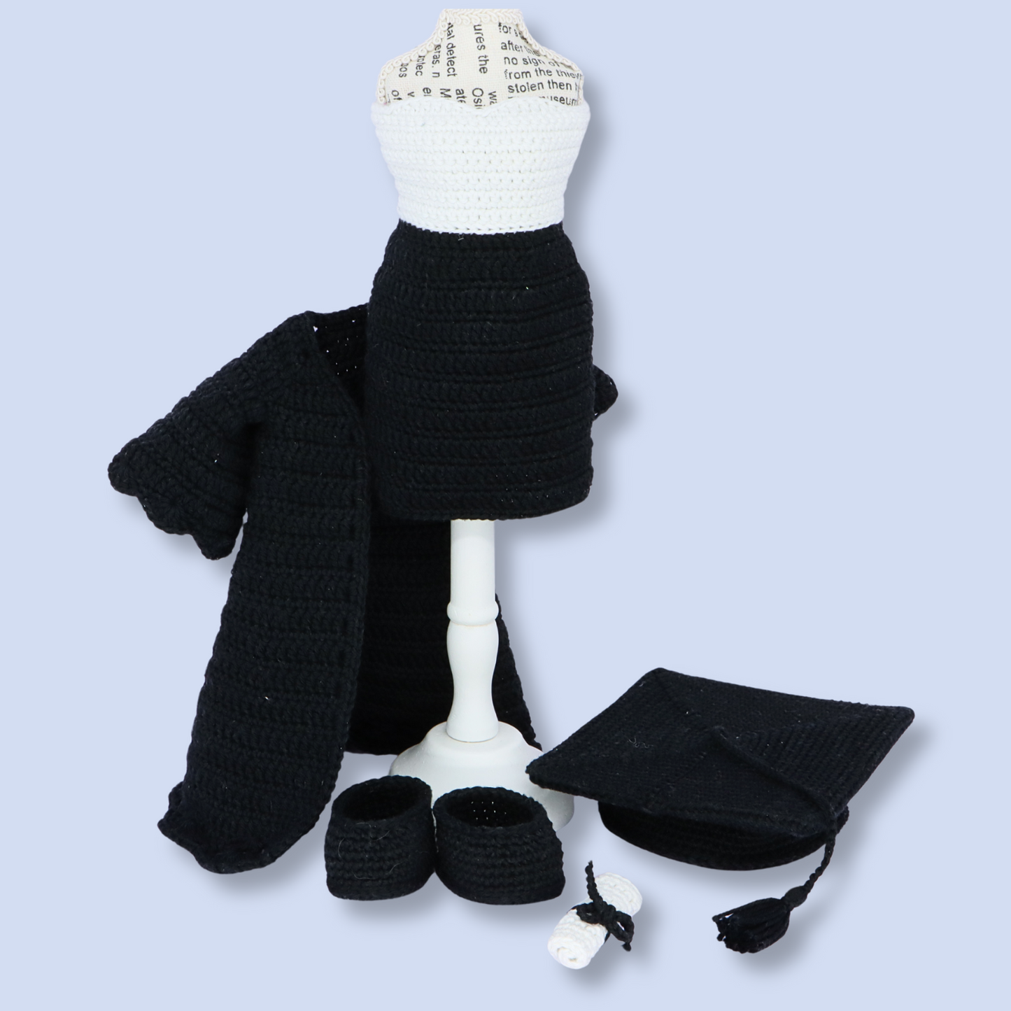 Lila Graduation outfit crochet pattern