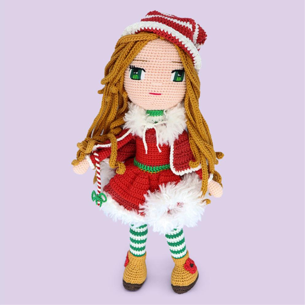 Nathalie Crochet Doll Pattern - amigurumi PDF with step-by-step photos