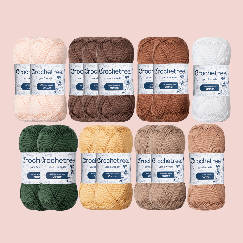 Genevieve Yarn Set - mercerized cotton yarn bundle by Crochetree