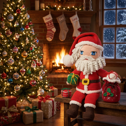 Santa Claus Doll Pattern - amigurumi PDF with step-by-step photos