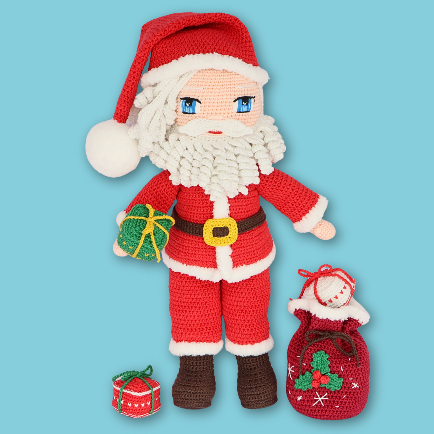 Santa Claus Doll Pattern - amigurumi PDF with step-by-step photos
