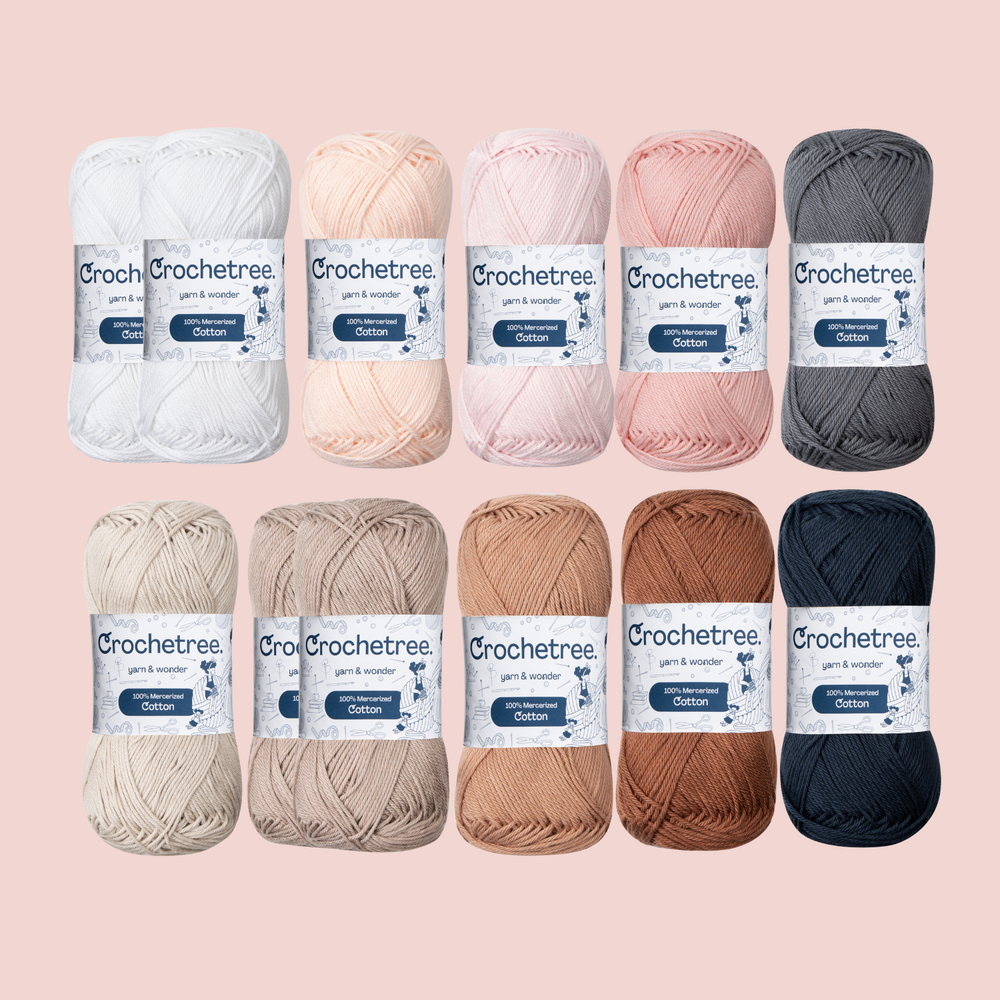 Sleeping Chloe Yarn Set - mercerized cotton yarn bundle by Crochetree