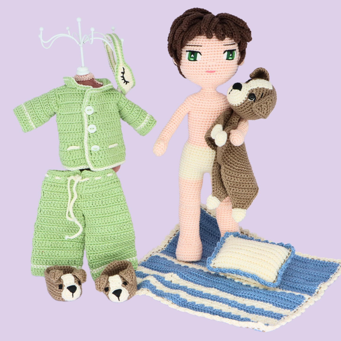 Sleeping Dominic crochet doll - PDF pattern photo 9
