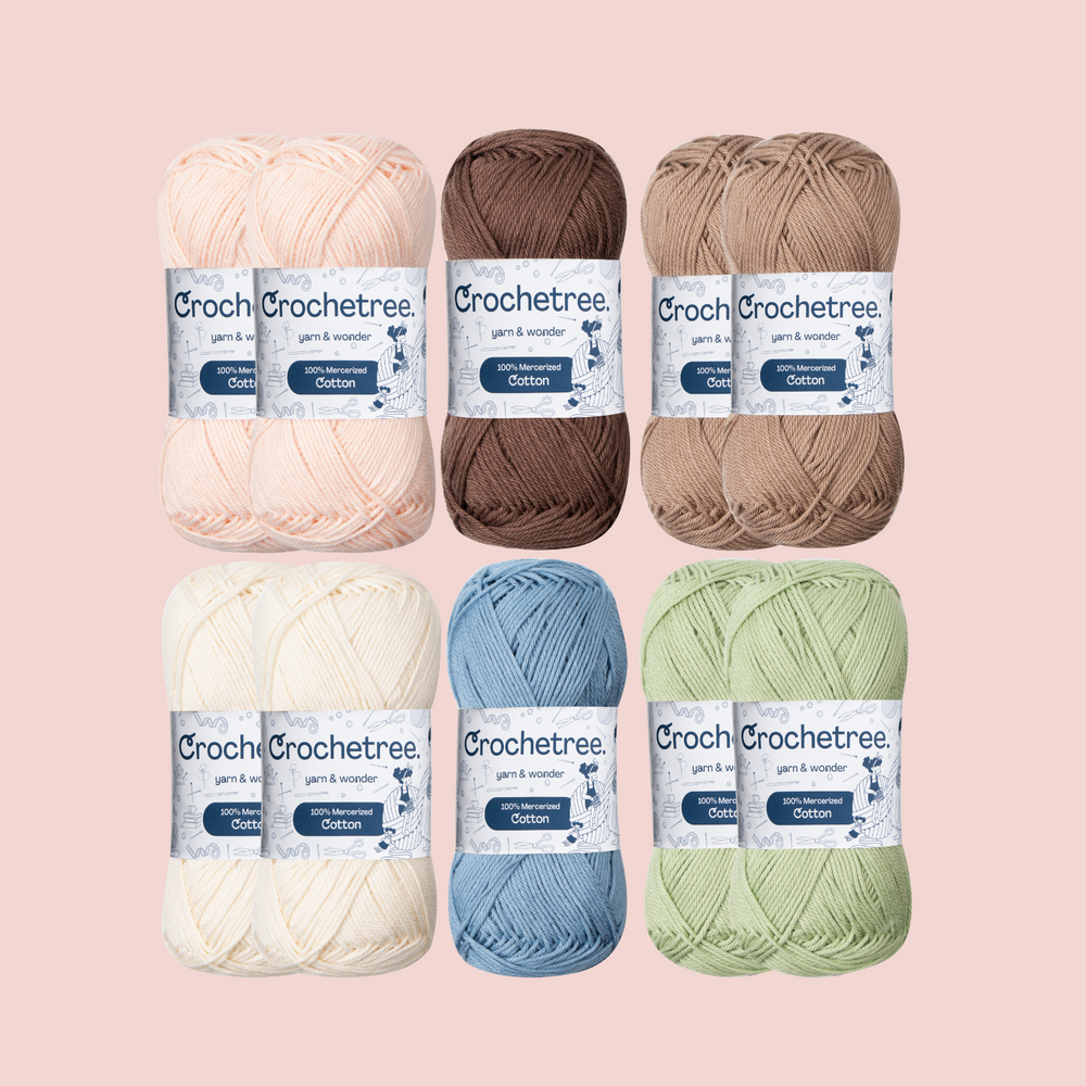 Sleeping Dominic Yarn Set - mercerized cotton yarn bundle by Crochetree