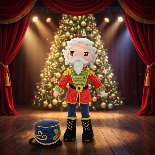 Vladimir the Nutcracker Doll Pattern - amigurumi PDF with step-by-step photos