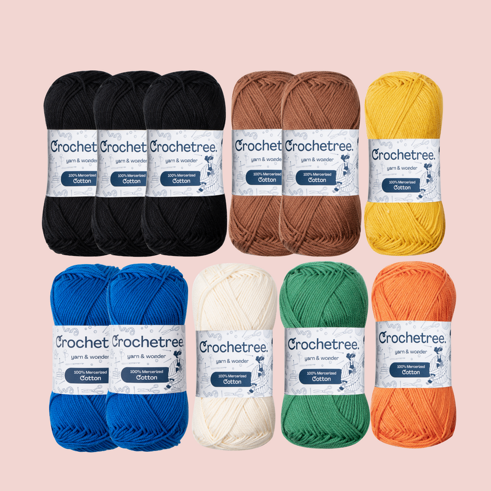 Zuri Yarn Set - mercerized cotton yarn bundle by Crochetree