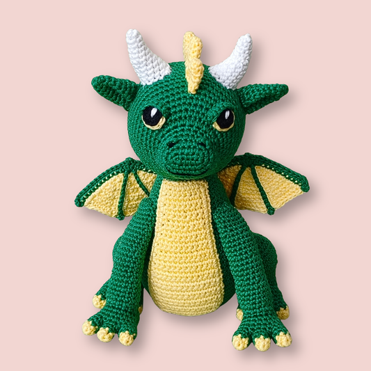 Magnus the Dragon Pattern - amigurumi crochet pattern PDF cover by Crochetree