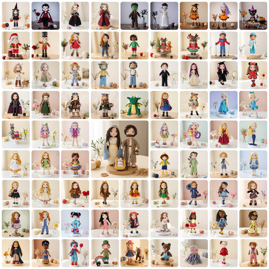 Every Crochetree doll pattern
