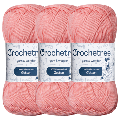 Crochetree Rose Dianthus mercerized cotton yarn pack