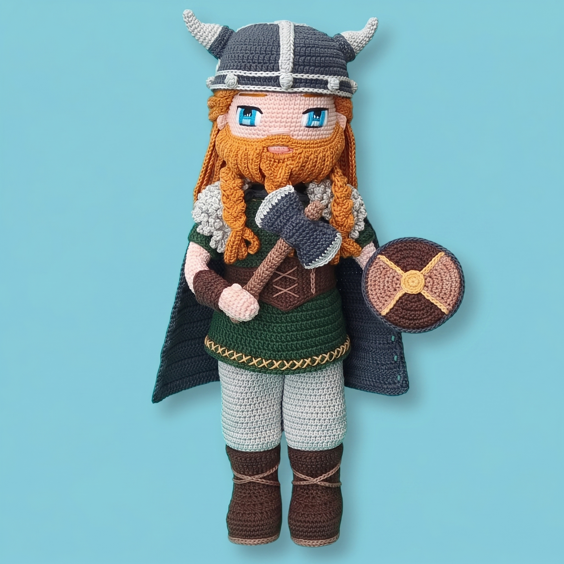 Ragnar Viking crochet doll pattern 1