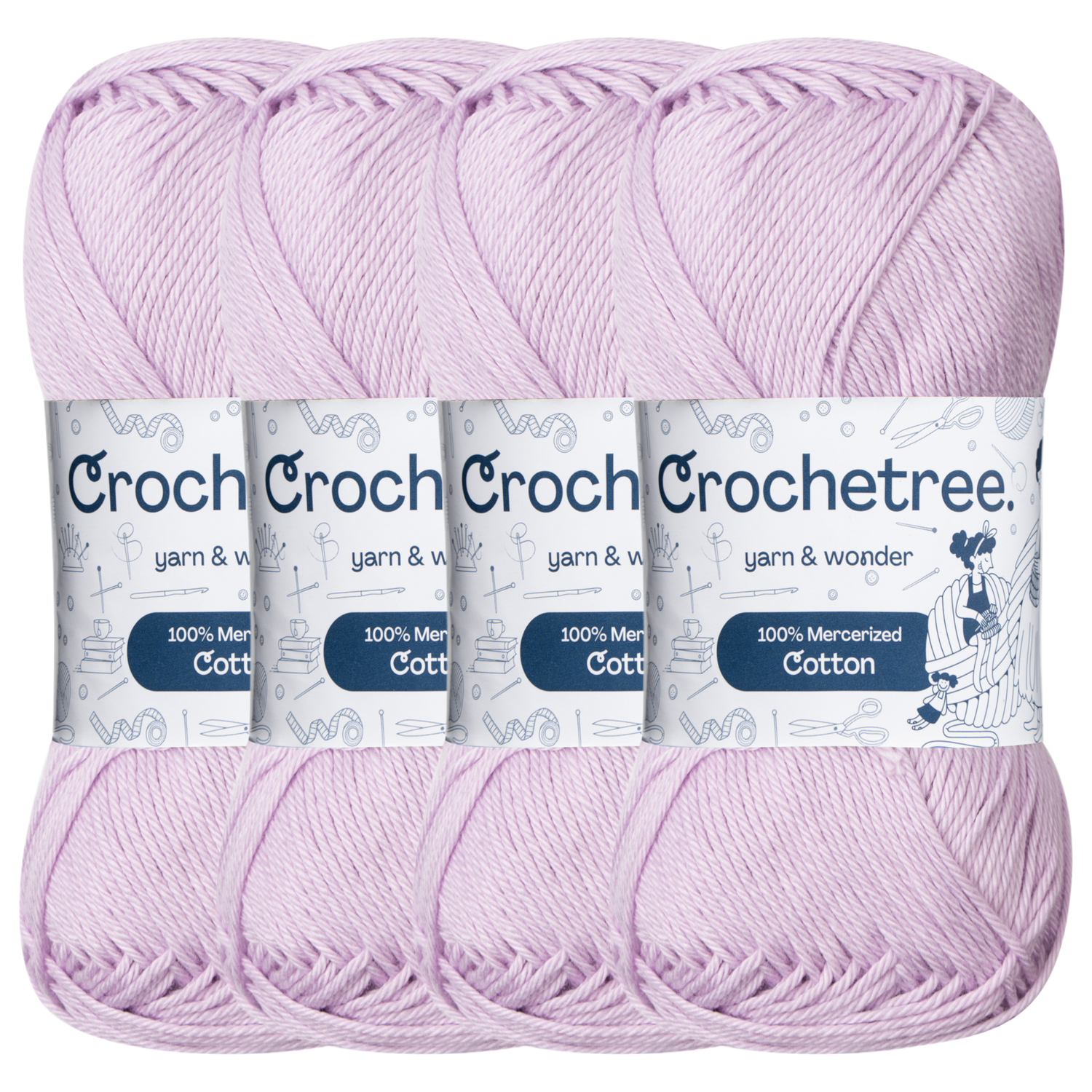 Crochetree Orchid Bouquet mercerized cotton yarn pack