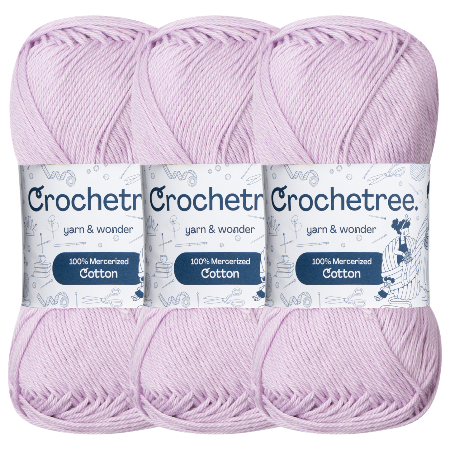 Crochetree Orchid Bouquet mercerized cotton yarn pack