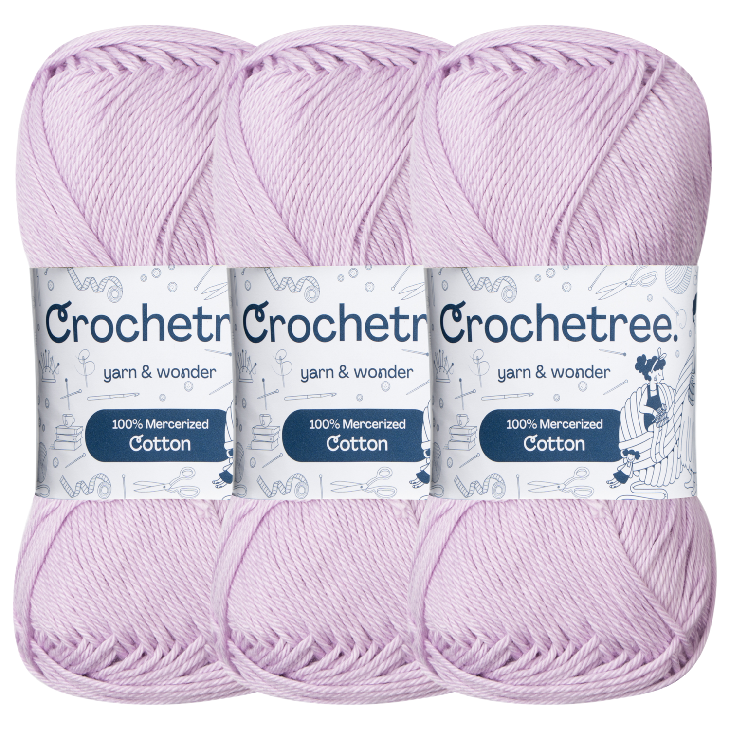 Crochetree Orchid Bouquet mercerized cotton yarn pack