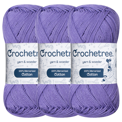 Crochetree Bellflower mercerized cotton yarn pack