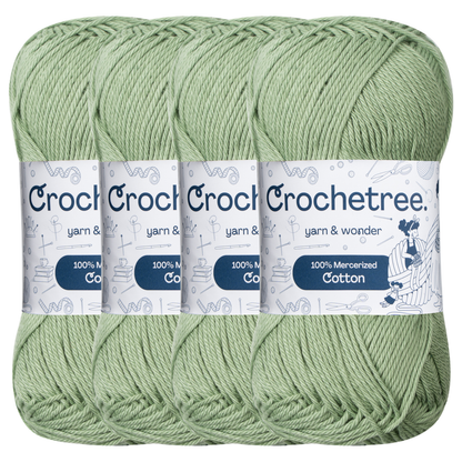 Crochetree Jadesheen mercerized cotton yarn pack