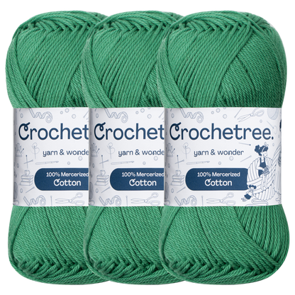 Crochetree Verdant mercerized cotton yarn pack