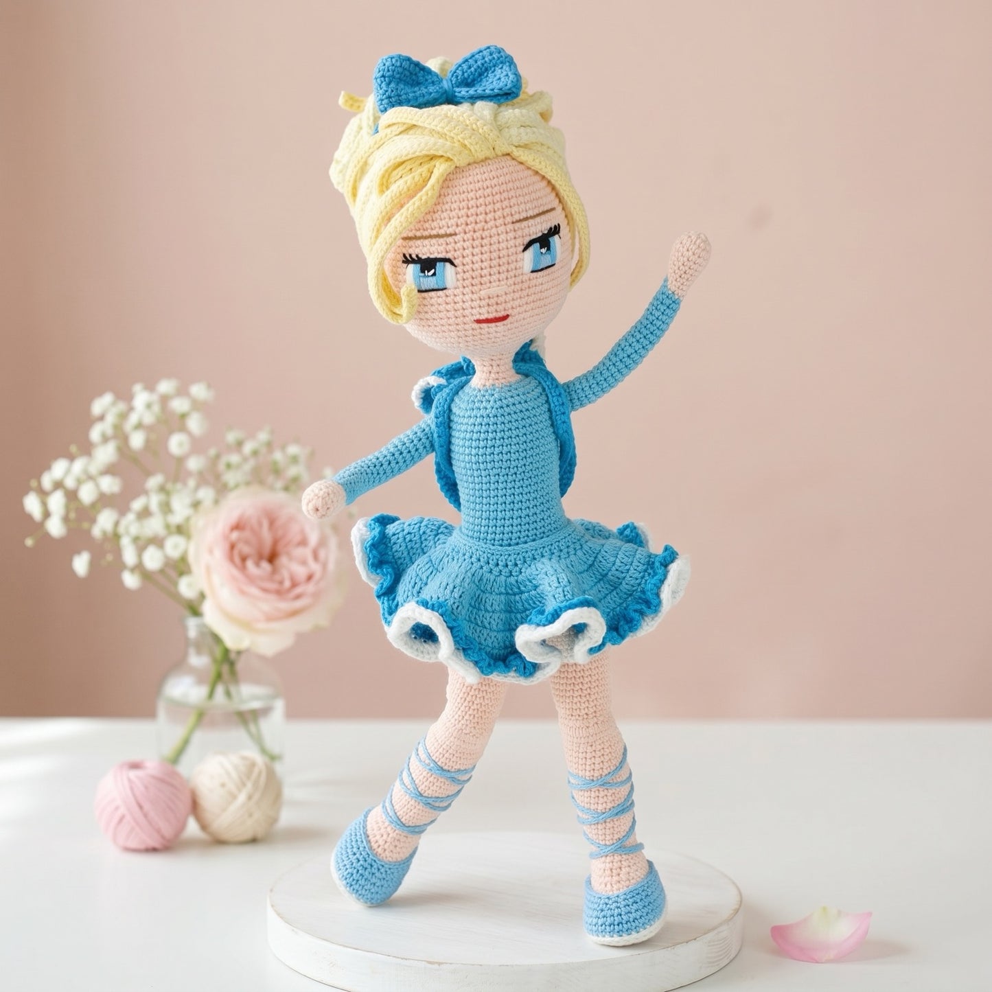 Ballerina Snow Queen crochet doll pattern