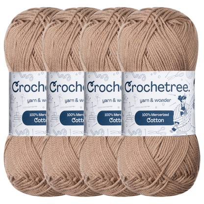 Crochetree Portobello mercerized cotton yarn pack