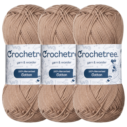 Crochetree Portobello mercerized cotton yarn pack