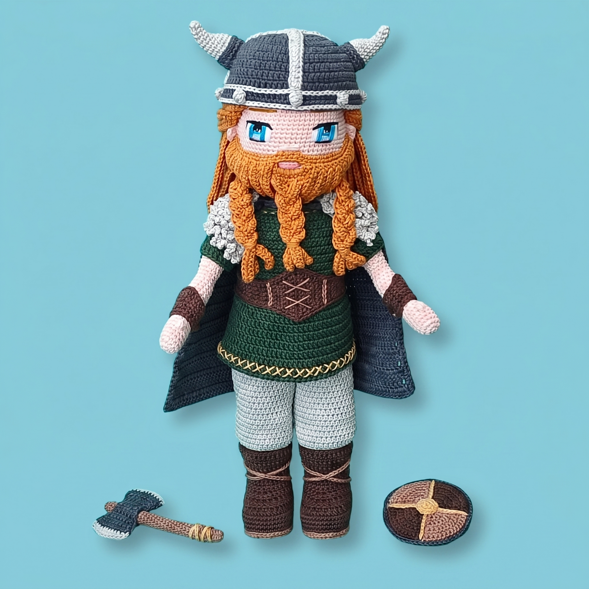 Ragnar Viking crochet doll pattern 4